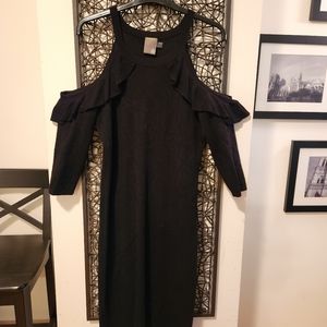 Black cold shoulder dress by Taylor